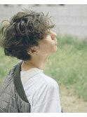 メンズスタイル　スリークショートにくせ毛風パーマ［銀座］