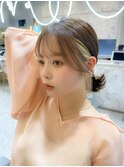 大人ガーリー/前髪/顔周りレイヤー×ブリーチなし韓国ヘア[新宿]