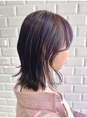 外はねボブ×ラベンダーパープル
