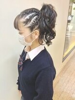 ディア(.eer) ((体育祭)) コーンロウ × サイドポニーテール // ミディアム