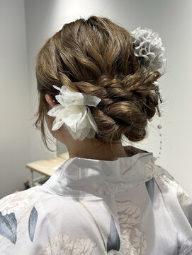 ゼスト 八王子店(ZEST) 浴衣アレンジ/ふわふわシニヨン【藤野はるひ】