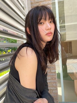 ネス(ness) レイヤーカット/ラベンダーグレー/シースルー/前髪カット/顔周り