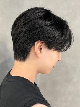 エルマーク 心斎橋(L-MARK) センターパートニュアンスパーマ韓国カルマパーマコンマヘア