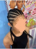 コーンロウ8本