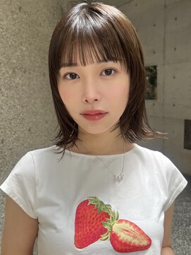 メゾンアクア 表参道(Maison ACQUA) +ウルフボブウルフ/小顔/ネビージュ/ボブルフ/黒髪/ワンレン