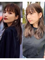 ノラ ヘアーサロン(NORA HAIR SALON)&nbsp;ナチュラル小顔前髪あり後れ毛サイドバング結べるボブくびれヘア