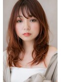 レッドブラウン大人美人レイヤーカットTb9大宮20代30代40代