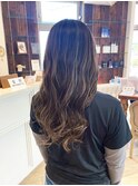 アッシュブラウンウェーブ【寝屋川/髪質改善/白髪ぼかし】