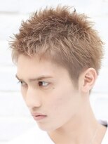 フィフス 大分(fifth)&nbsp;大分メンズ刈り上げスパイキーショートハイトーンベージュカラー