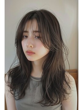 ルアナ(Luana) 韓国風顔まわりレイヤーナチュラルベージュスタイル