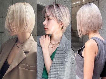 ラ キング(LA KING)の写真/【栄/久屋大通】《ボブ×ハイトーン》数ミリのニュアンスチェンジで理想のシルエットを叶えるこだわりボブ