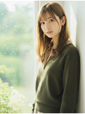 ミディアムヘア/ヘーゼルブラウン/ハッシュカット/髪質改善/越谷