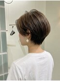 髪質改善縮毛矯正ハイライトショートカット30代40代