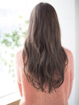 ネイビー 博多(NAVY)&nbsp;博多/髪質改善/スモーキーブラウン×透明感☆ゆる巻きロングヘア