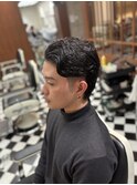 リバースセンターパートニュアンスパーマニュアンスウルフダウ T