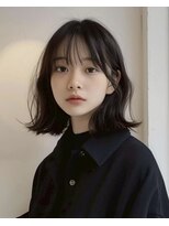 アルテ(ARTE)&nbsp;表参道ミディアムレイヤー外ハネ顔周りレイヤー透明感グレージュ