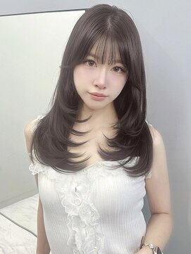 フォンズ(FONS) まとまる韓国レイヤー＊透明感モカグレージュ＊シースルーバング
