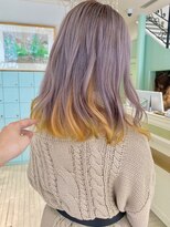 リタヘア(Re:ta Hair)&nbsp;イエローインナーカラー×ラベンダー