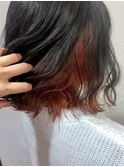 〈Nanpu〉インナーレッド×波打ちボブ