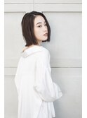 【Totia堀江】切りっぱなしボブ×ラベンダーブラウン
