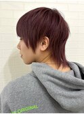 ピンク ウルフヘア