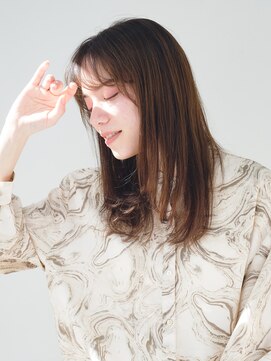 ルクスドレ 新宿(Luxe doree') チェリーブラウン/ルーズヘア/フリンジバング/前髪カット/新宿駅