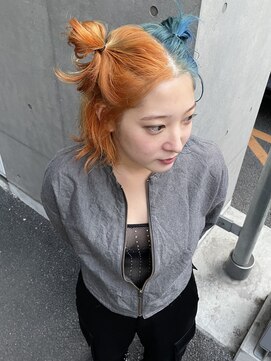 エッセンス(THE ESSENCE) block／切りっぱなしボブエアリーロング美髪ピンクブラウン