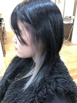 エメバイサワ(Aimer by sawa) 20代30代大人可愛いインナカラーグレーホワイト