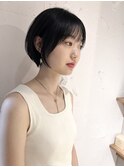 *滝田*小顔似合わせ丸みショートボブカット20代30代40代透明感