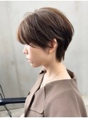 【GEEKS渋谷】ハンサムショート/20代30代/くびれヘア/グレージュ