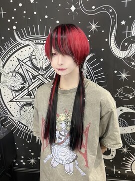 エルシャドール(EL-SHADDOLL) 赤メンズウルフ/ポイントブレイズ/シールエクステ/地雷系