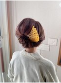 お祭りヘアセット