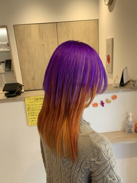 アズールサン 草加西口店(azule-sun) ツートンカラー,パープル,オレンジ,ハロウィンカラー【草加】