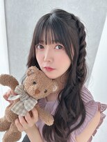 シースルーバング編みたらしヘア