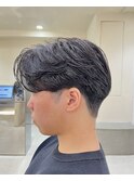 センターパート 縮毛矯正