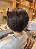 20代30代大人可愛い小顔ショート丸みボブ