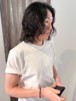 シテン(SITEN) メンズボブ/ニュアンスパーマ/センターパート