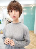 20代～50代◎フェザーショート/マロンベージュ/マニッシュ