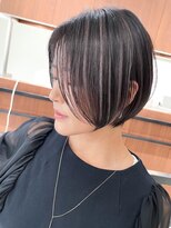 ネイロ バイ ジルブラン 葛西(NeiRo by JIL BLAN)&nbsp;ハイライト白髪ぼかしダブルカラーインナーカラーショートボブ