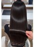 【リピート５回目まで利用OK♪】カット+艶カラー+美髪縮毛矯正+高保湿ＴＲ