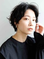 ヘアメイク アージュ 天神西通り店(HAIR MAKE age)&nbsp;ハンサムショート アッシュブラック ナチュラルショート