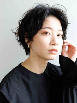 ヘアメイク アージュ 天神西通り店(HAIR MAKE age) ハンサムショート アッシュブラック ナチュラルショート