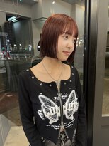 ヘアーアイスカルテット(HAIR ICI QUARTET) 秋色ボブ×暖色◎20代30代小顔見せ艶髪ワインレッド