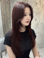 シーシンジュク 新宿南口(Sea shinjuku)&nbsp;ココアベージュ×レイヤー［小顔/黒髪/オリーブグレー］