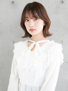 ★大人可愛い20代30代40代大人薄めバング前髪くびれレイヤー
