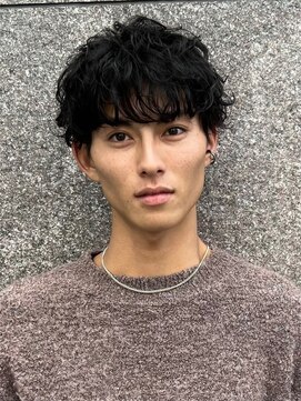 シャドウパーマ/メンズカット/メンズパーマ!ラウンドマッシュ