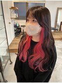 インナーカラーピンク！