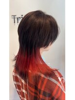 トライフ バイ アカラ(Trife by AKARA) ウルフ×インナーカラー×裾カラー