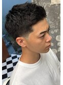 フェザーパーマスパイキーショートアップバングスキンフェードN