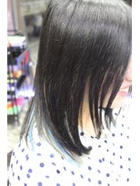 オーバーキャプテンネイキッド(OVER CAPTAIN NAKED) アシメポイントエクステ 「スカイブルー」